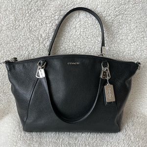 Black Leather Coach Handbag